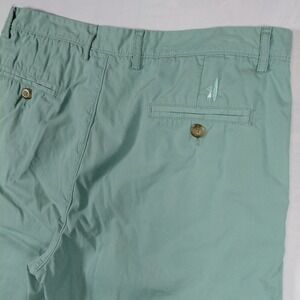 Johnnie-O Mens Neil Flat Front Chino Shorts Seafoam Green Cotton Size 36‎